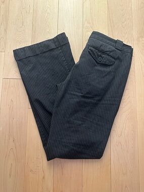 Y2K Low Rise Jacob Black Pinstripe Cotton Dress Pants Trousers Office Siren
